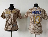 Women Kansas City Royals #13 Salvador Perez Camo Fashion Stitched MLB Jersey,baseball caps,new era cap wholesale,wholesale hats